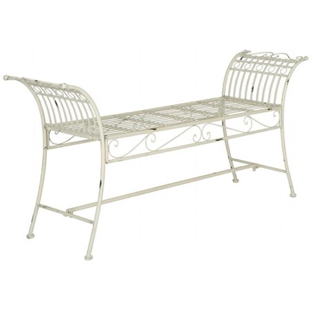 Safavieh Hadley Bench- Antique White - 27 x 16.25 x 56.25 in. PAT5002A